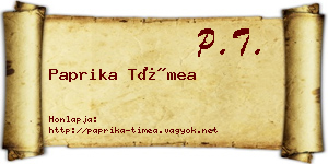 Paprika Tímea névjegykártya